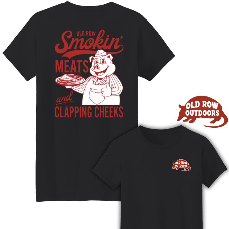 Old Row The Smokin' Meats and Clapping Cheeks Both Sides Unisex T-Shirt Cotton