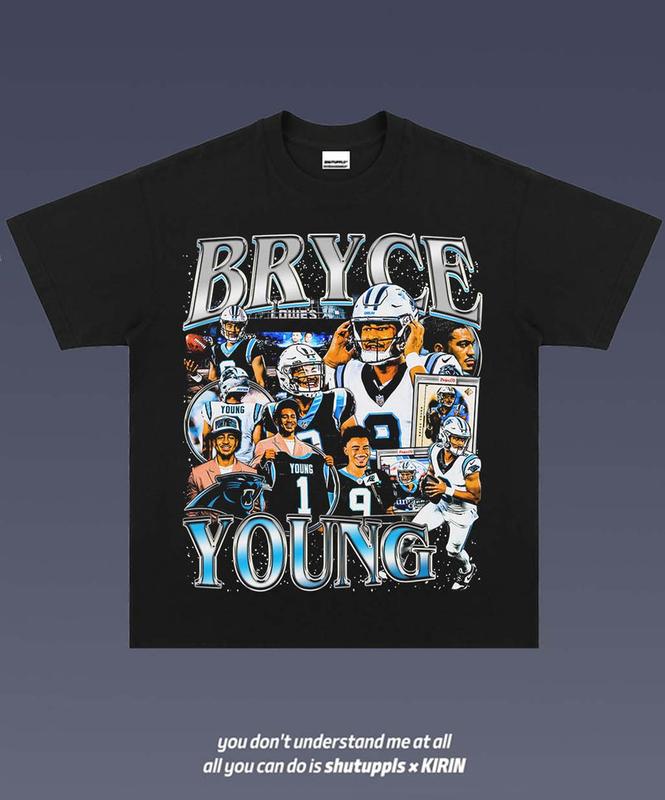 BRYCE YOUNG 1.0 VINTAGE TEE  AMERICAN FOOTBALL  GIFT FOR FAN