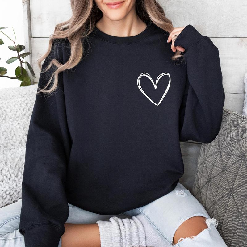Valentines Heart Sweatshirt, Womens Valentine's Day Sweatshirt, Couple Gift Sweatshirt, Heart Hoodie, Anniversary Day Gift, Christmas Gift