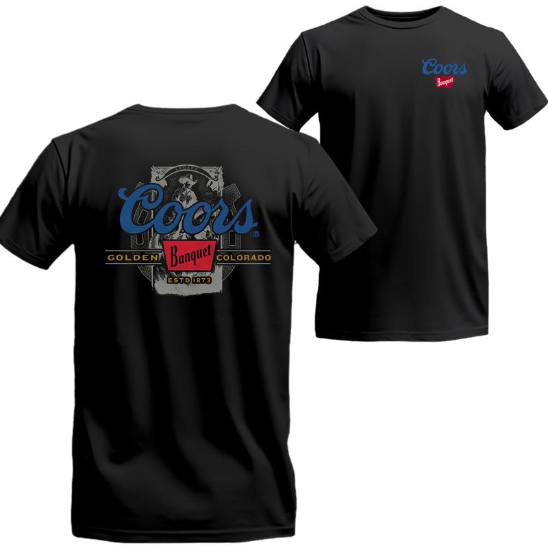 Coors Banquet Beer T-Shirt Full Colors , Coors Short Sleeve Tee, Unisex Shirt
