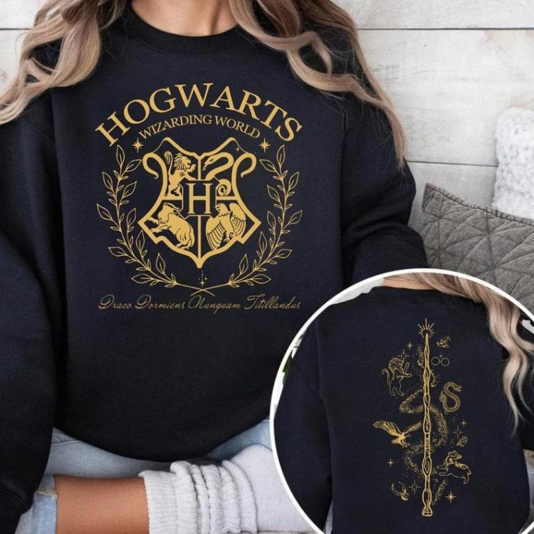 Hogwarts Vintage Shirt, Potter Sweatshirt , Hogwarts House Shirt, Wizard Houses Hoodie, Bookish Fantasy Lovers Gift, Unisex Graphic Wizard Shirt For W