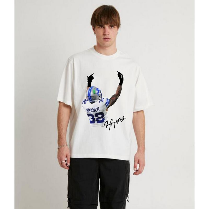 Brian Branch Flip Off T-shirt University Menswear Top Streetwear Shortsleeve Sport Basketball Football Tshirt Crewneck Casual unisex t-shirt