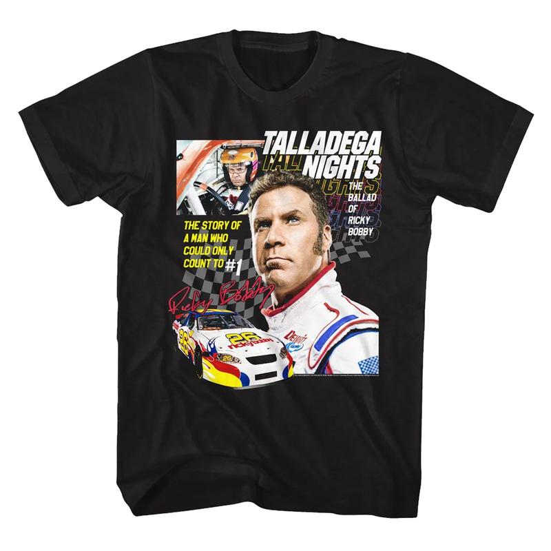The Story Of A Man Who Could Only Count To #1 Talladega Nights T-Shirt Classic Cotton Menswear Top