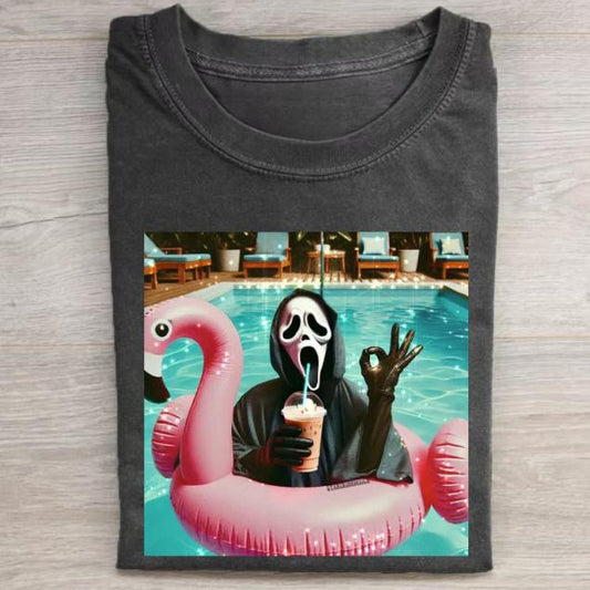 Vintage Halloween Graphic T-shirt, Ghost Face Ok Tee, Horror Movie Shirt, Horror Character, Funny Halloween Shirt, Unisex T-Shirt