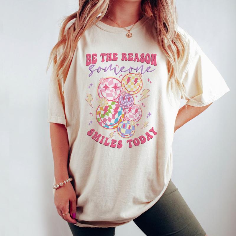 Mental Health Comfort Colors Shirt, Be The Reason Someone Smiles Today, Mental Health Matters Shirt, Inspirational Shirts Women, Anxiety Shirt, Therap