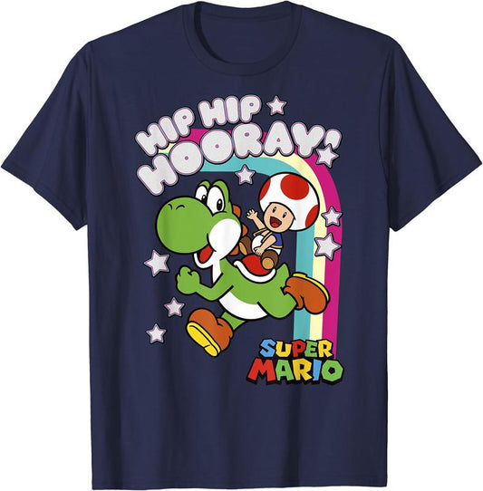 Super Mario Yoshi And Toad Hip Hip Hooray TShirt