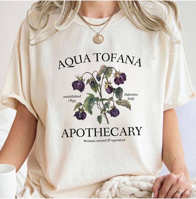Aqua Tofana Apothecary Sweatshirt, Feminism Tshirt - Sweatshirt - Hoodie, Herbs Women's Rights Shirt, Unisex Cotton Graphic Tops Casual Womenswear
