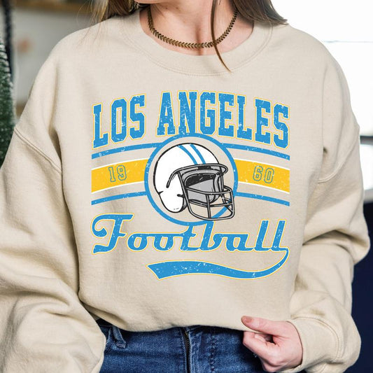 Vintage Los Angeles Football Crewneck Sweatshirt, Vintage Los Angeles Football Sweatshirt for Sports Fans Unisex, Gift For Fan