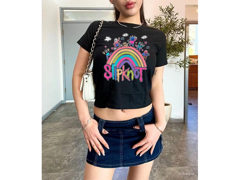 Vintage Rainbow the Slipknot Band Baby Tee Slipknot Cute