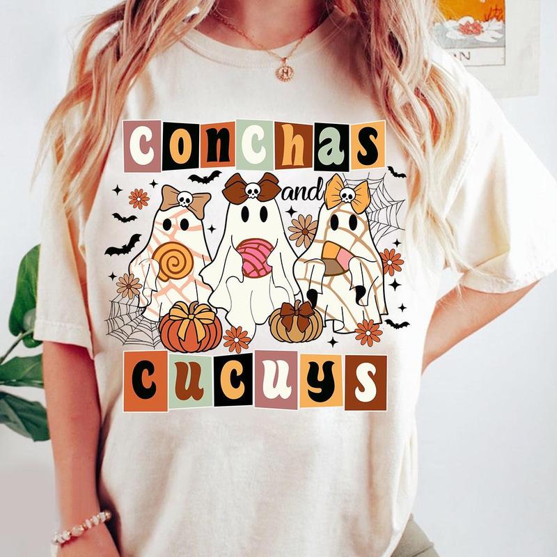 Conchas and Cucuys Shirt, Pantasmas Shirt, Ghost Shirt, Spanish Halloween Shirt, Spooky Latina Shirt, Mexican Conchas Shirt, Regalos Es Espanol