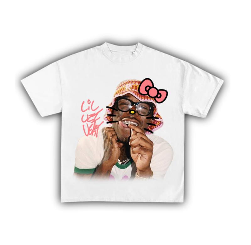 Lil TeeUzi Pink Vert Kitty Fashion Graphic Rap TShirt