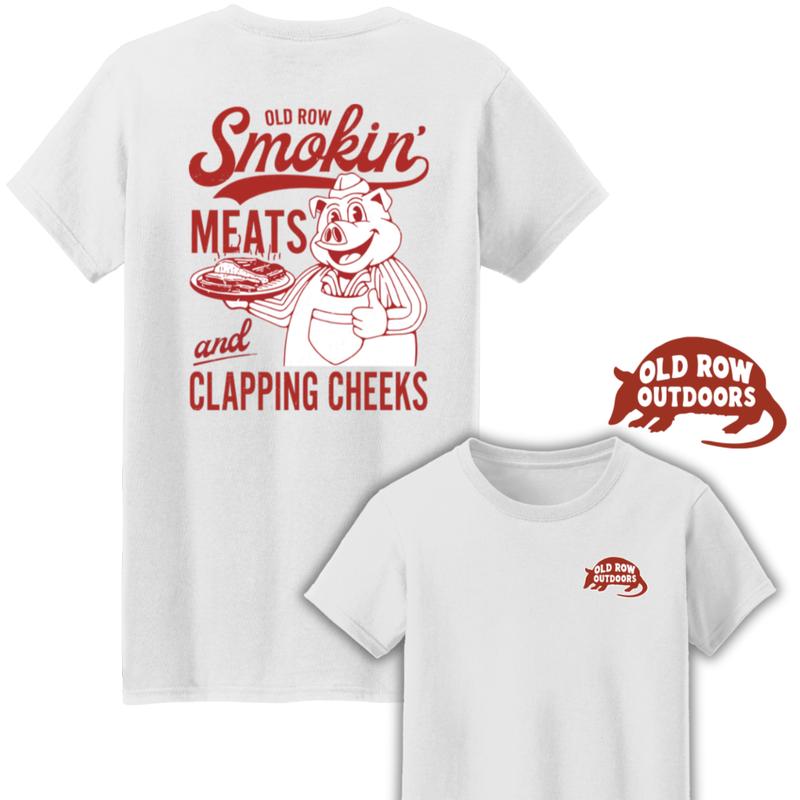 Old Row The Smokin' Meats and Clapping Cheeks Both Sides Unisex T-Shirt Cotton