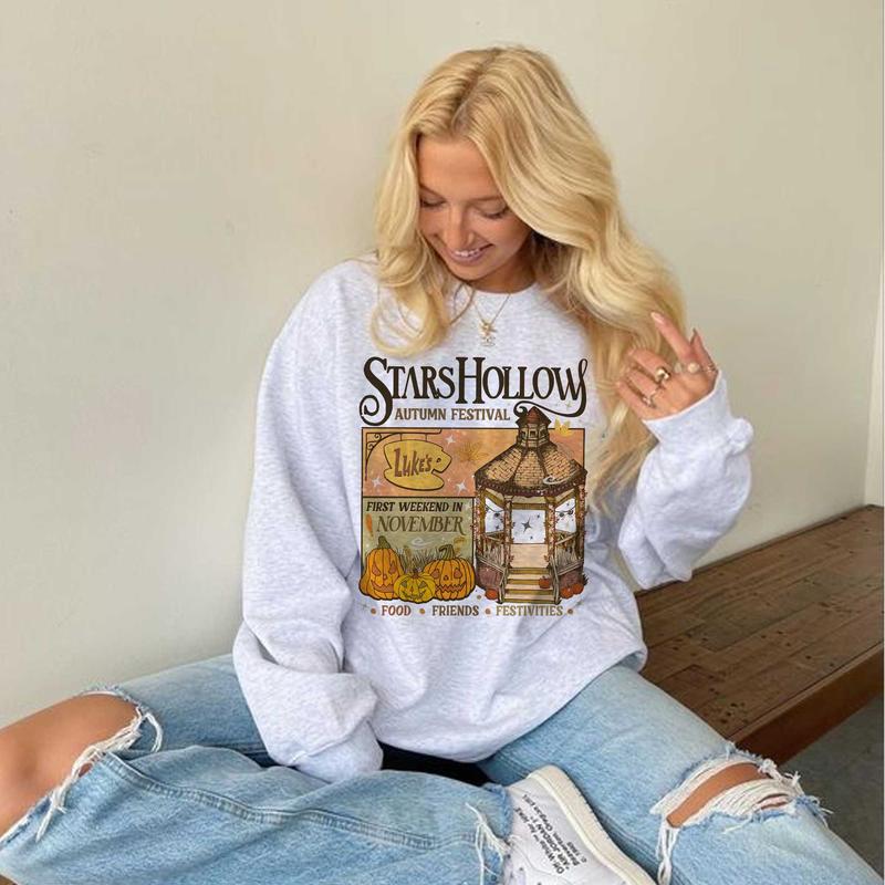 Stars Hollow 1779 Connecticut Sweatshirt, Luke's Diner Sweatshirt, Gilmore Girls Sweatshirt, Fall Sweater Cotton Fit