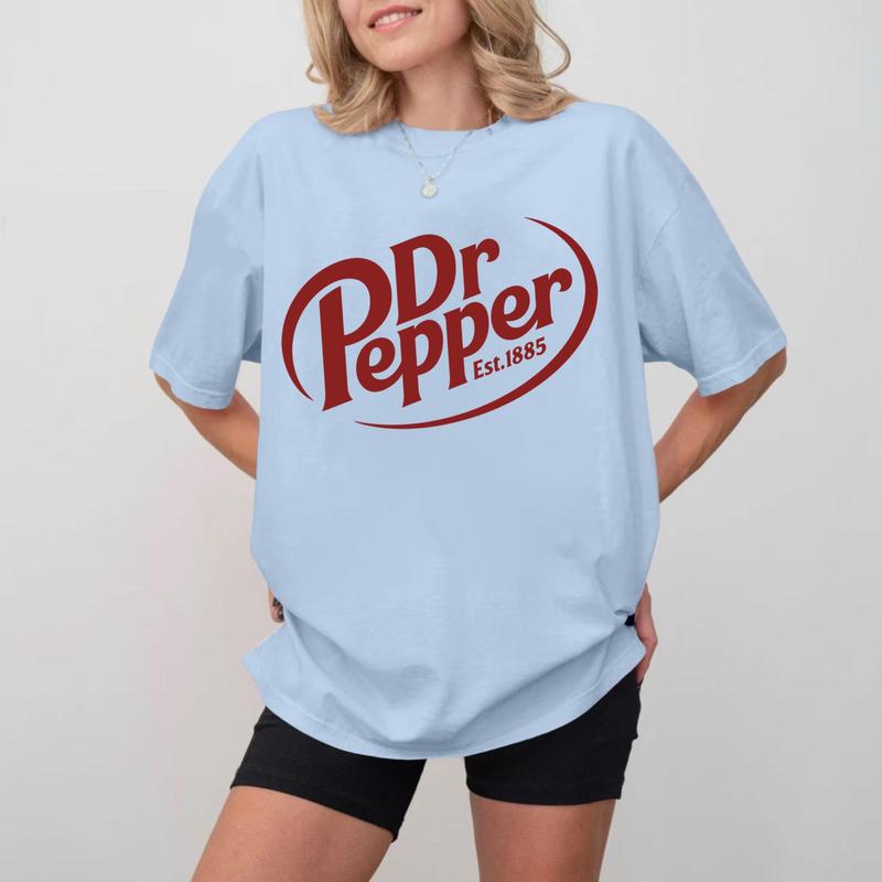 Dr. Pepper T-Shirt, Est. 1885 Unique Graphic Tee, Quirky Historical Soda Content for Fans, Playful Gift for Soft Drink Lovers