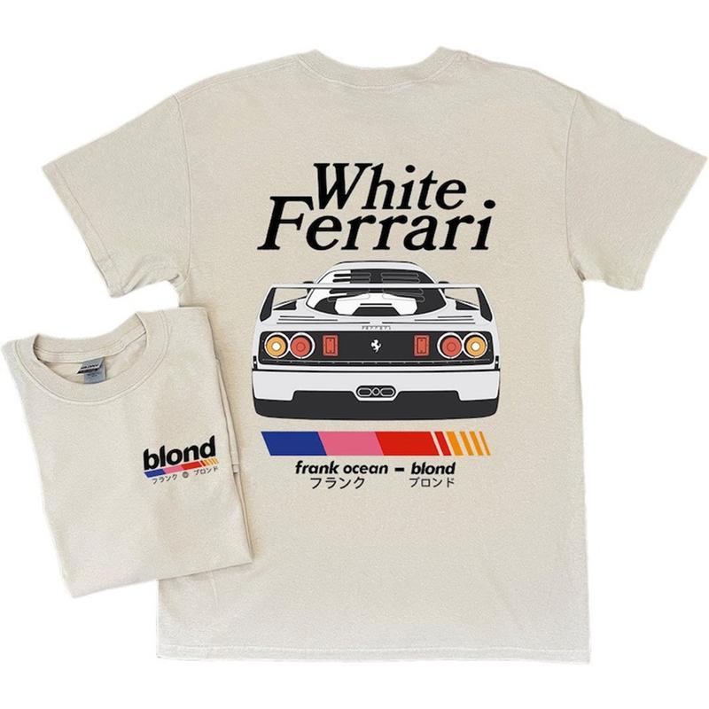 Frank Ocean BLOND WHITE FERRAR Blond album T-shirt blond album