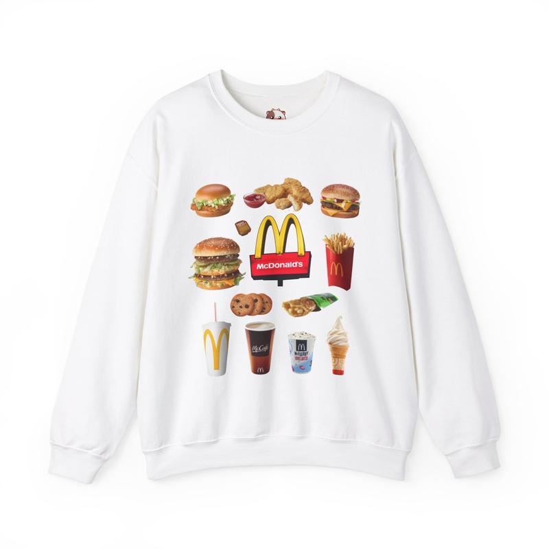 Vintage Retro McDonalds Sweatshirt, McDonald's Sweatshirt, Unisex Heavy Blend Crewneck Sweatshirt
