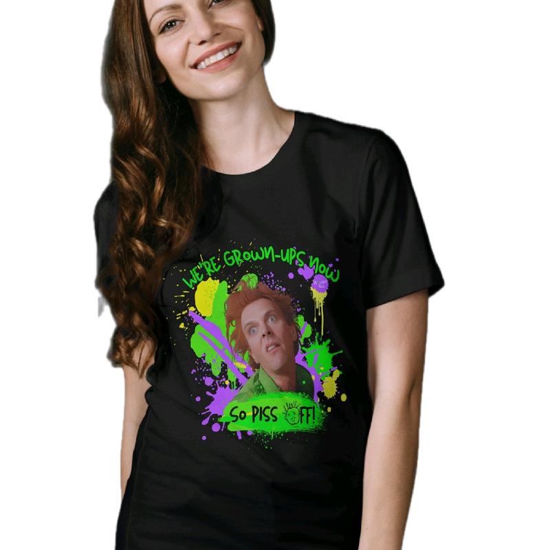 We're grown-ups now, so piss off Fred t-shirt Cotton Womenswear oogie boogie Top Breathable, Crewneck Comfortable Underwear