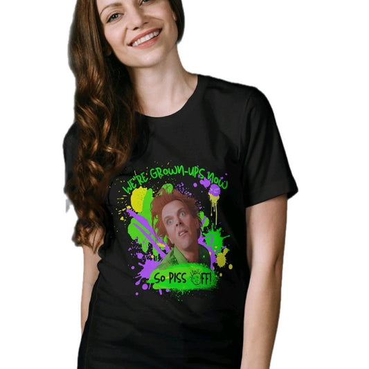 We're grown-ups now, so piss off Fred t-shirt Cotton Womenswear oogie boogie Top Breathable, Crewneck Comfortable Underwear