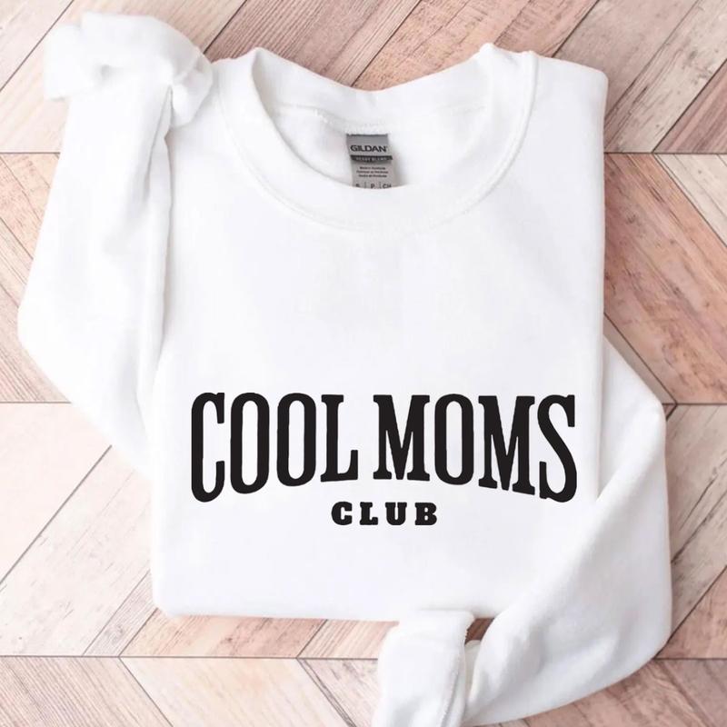 Cool Moms Club Sweatshirt, New Mother Gift Sweatshirt Classic Cotton