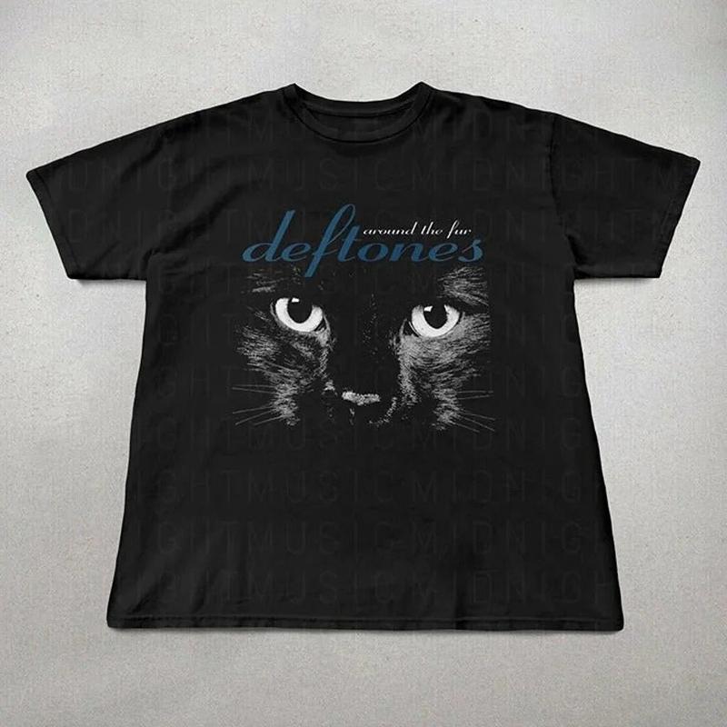 Deftones Around The Fur Tee, 90s Nu-Metal, Deftones Cat, Unisex t-shirt, Music Gif