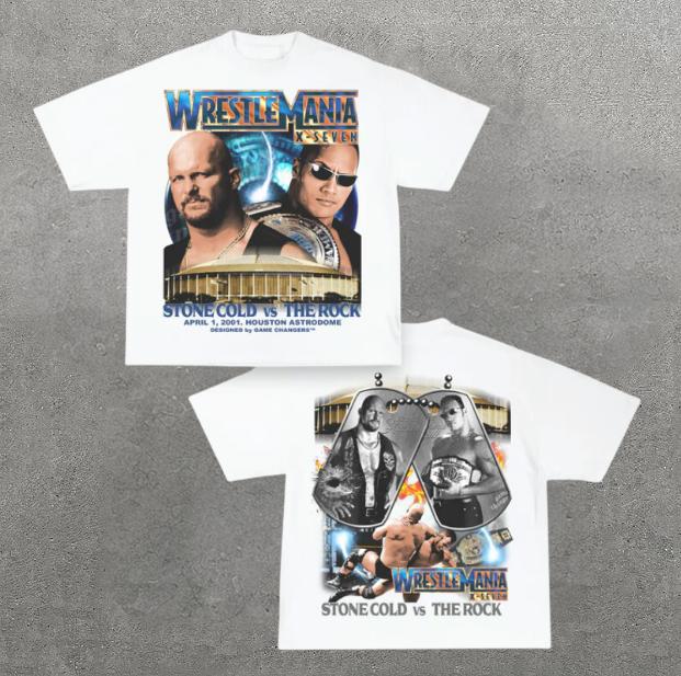 VINTAGE TEE  WRESTLEMANIA 17, Double Sided Prints Vintage T-Shirt, Wrestler Shirt, WWE Shirt, Y2k Shirt, Vintage Graphic Tee, Unisex T-Shirt, Gift For