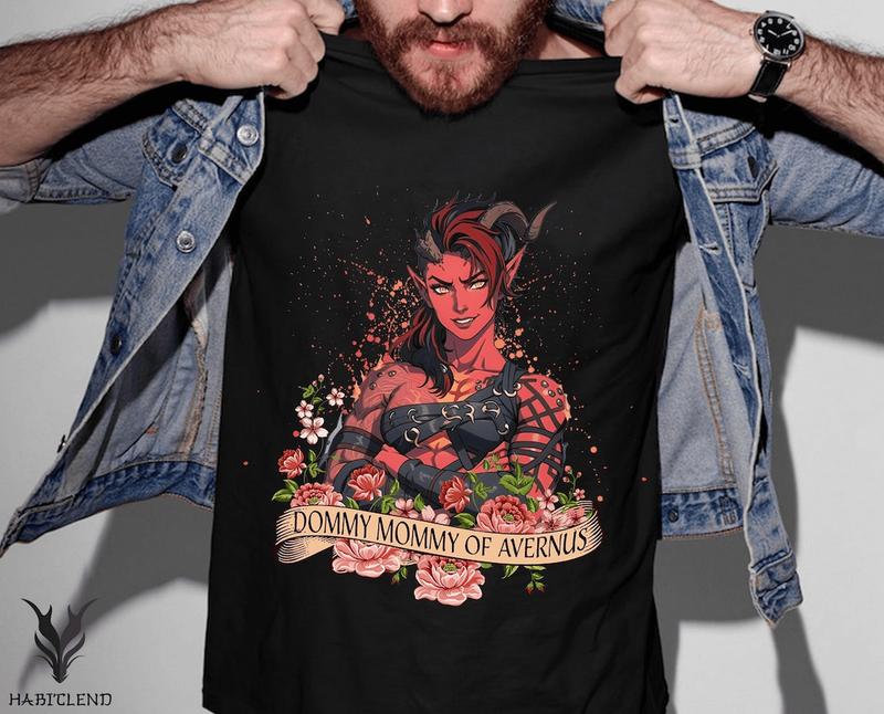 Karlach Dommy Mommy Of Avernus Boho Tshirt, Baldur's Gate 3 Merch Shirt, Video Games Tee, Gift For Video Game Streamers, Sweatshirt, Hoodie For Men, W
