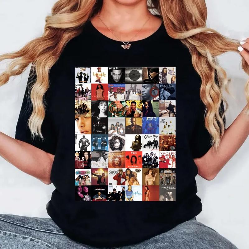 90's R&B Album Cover Tshirt Sweatshirt Hoodie, Black History Shirt, 90's Party, Gift For Fan, Raised On 90's R&B, Unisex Sweater Pullover Tee