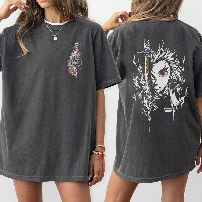 Rengoku Kyojuro Flame Breathing shirt, Flame Hashira shirt Demon Slayer t-shirt, Anime sweatshirt hoodie, Anime lover t-shirt Menswear