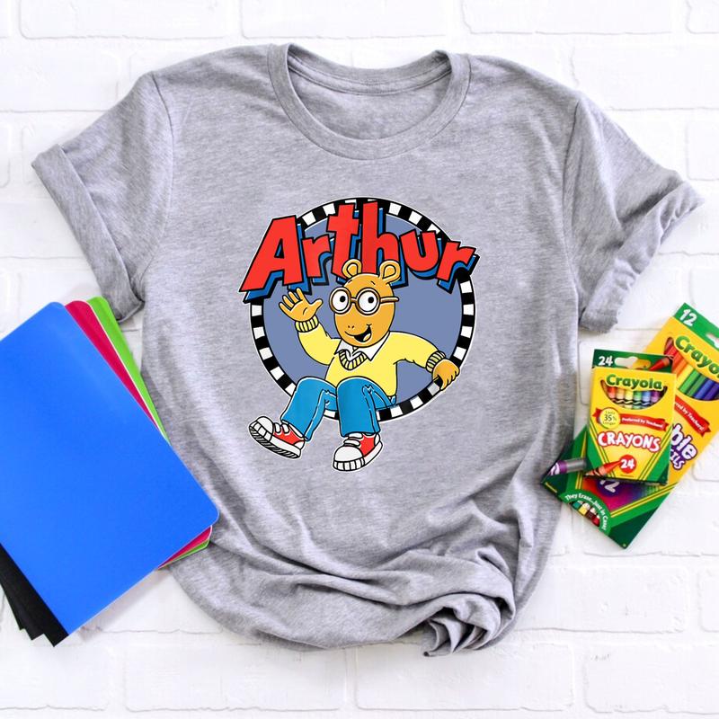 Arthur Non Distressed Arthur Waving Logo Stroke Shirt, Arthur and Friends Shirt, Arthur Marc Brown, Arthur's Adventure Tee, Children's Character Affir