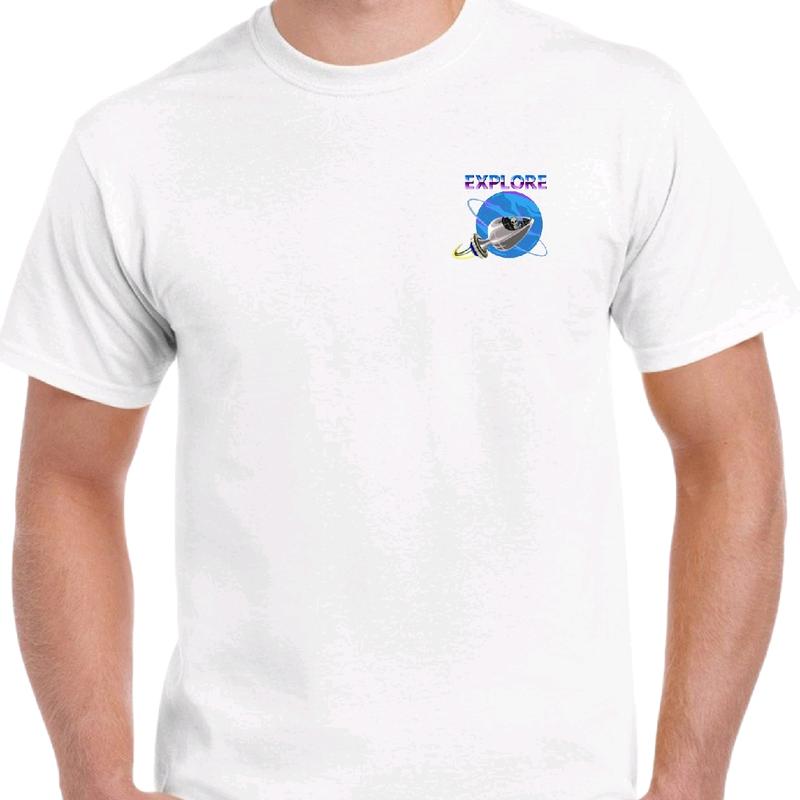 Explore Uranus Men's funny T-shirt- Crewneck Menswear Casual Cotton