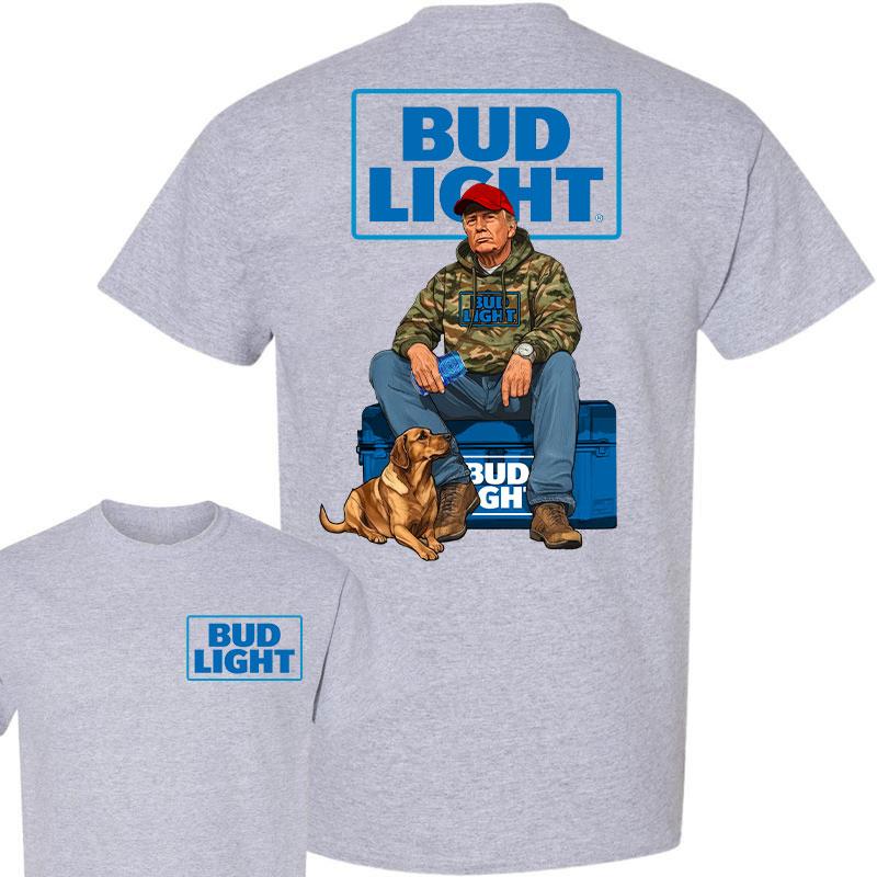 Bud Light Trump Hunting Camo Unisex shirt, Trump won 47th president Election 2024 shirt, Bud Light  Light Fuel Hand Drill Dog Hunt Tee, Trump With Loc