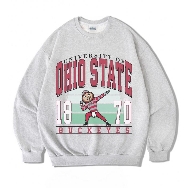 Retro NCAA All University Football Sweatshirt, Sport Crewneck for Mens, for Womens, Ash Color Fall Sweaters
