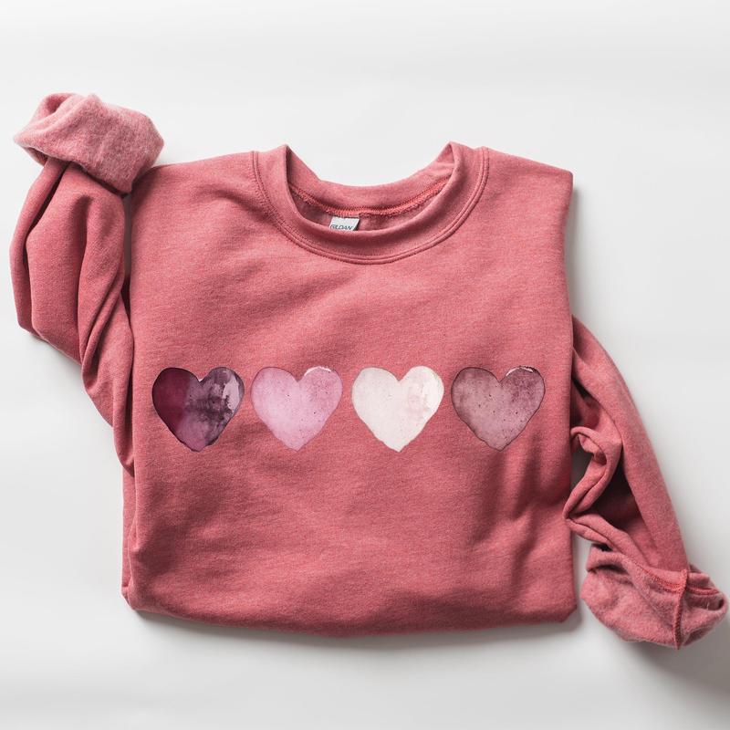 Valentine Hearts, Retro, Sweatshirt, Valentine's Day