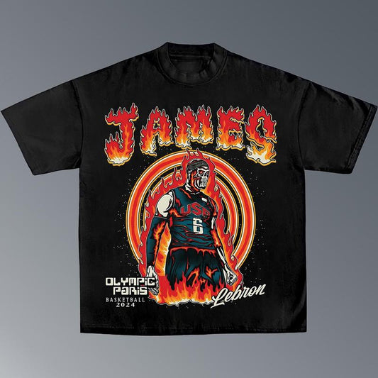 LEBRON JAMES Olympic 2024 Shirt, Basketball Shirt, Sport T-shirt, Unisex Crewneck Sport Classic T-Shirt, Gift For Him Her, Basketball Fans Clothing Co