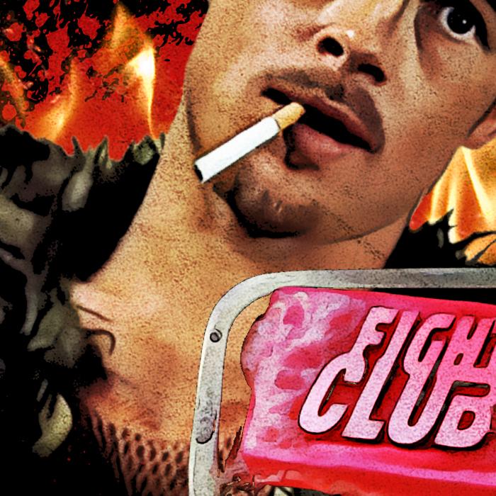 Fight Club Brad Pitt Tyler Durden 1999 Vintage Style Graphic Design T-Shirt Movies Cotton Menswear