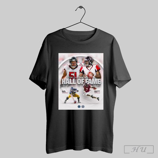 Poster Atlanta Falcons Alex Mack And Michael Vick 2025 Inductee College Football Hall Of Fame T Shirt