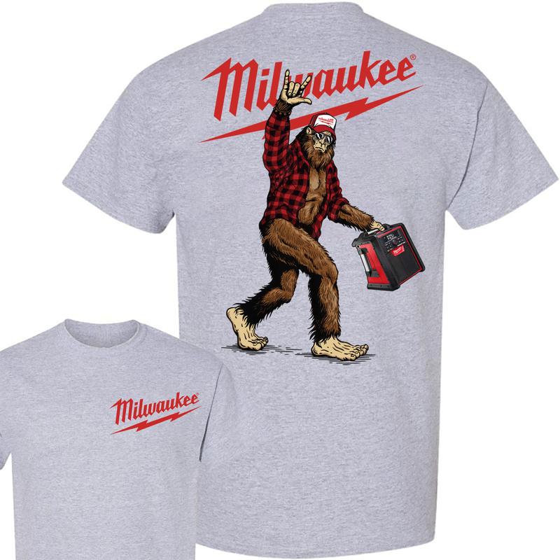 Big Foot Milwaukee Rock and Roll 2 sided shirt,  Big Foot basic shirt, Shirt Full Color Full Size for man and women