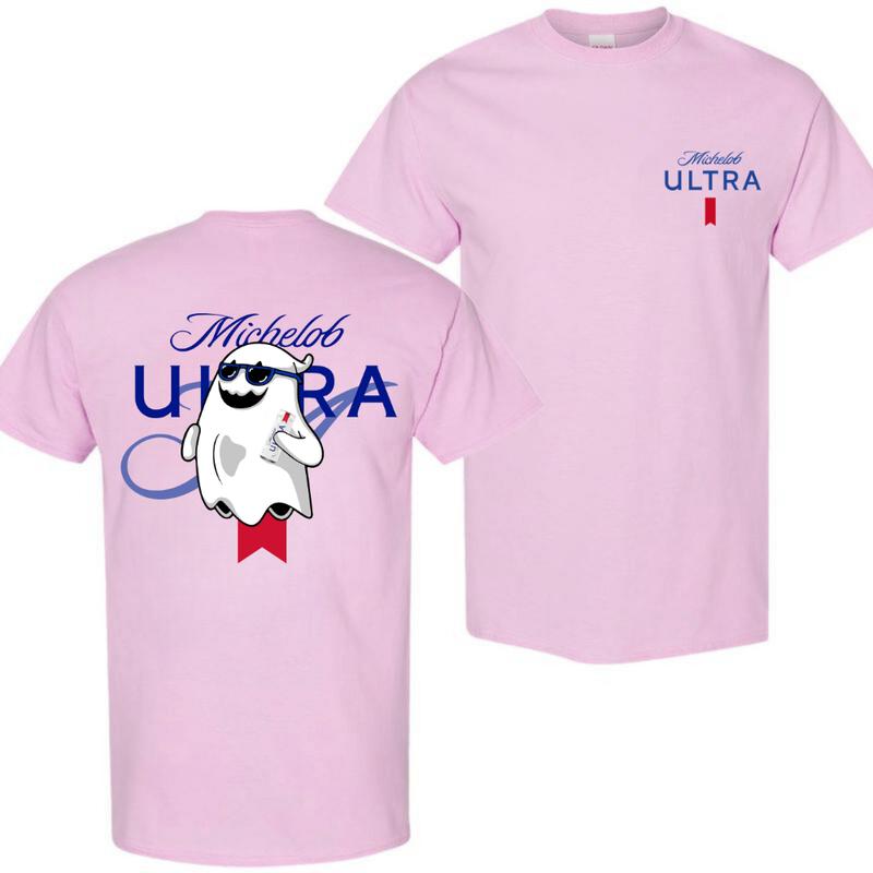 Michelob Ultra Ghost Halloween 2 Sides T-shirt, Beer Shirt, High-Quality Printing, All Seasons, Casual Fitted, For Men And Women Menswear Top Tshirt