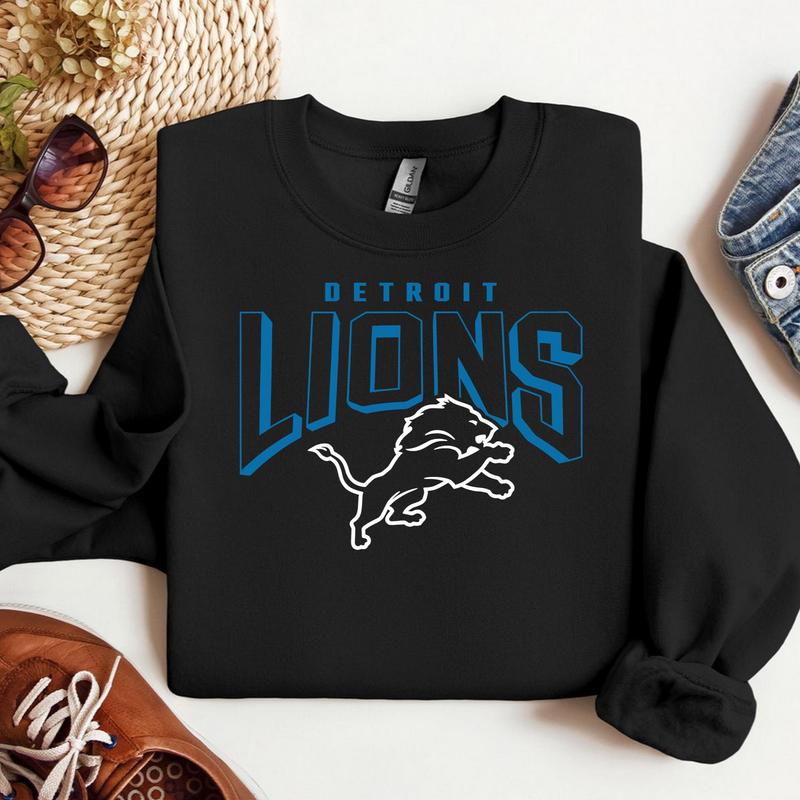 Detroit Vintage Sweatshirt - Football Fan Gift - Sweatshirt Fan Shirt for Men and Women