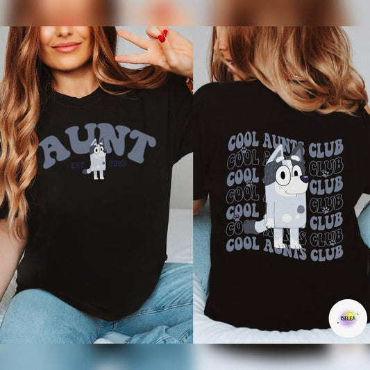 Aunt Trixie Cool Club T-Shirt, Bluey Auntie Shirt, Bluey Trixie T-Shirt, Bluey Cool Aunt Shirt, Bluey Auntie Gift, Bluey Family Shirt