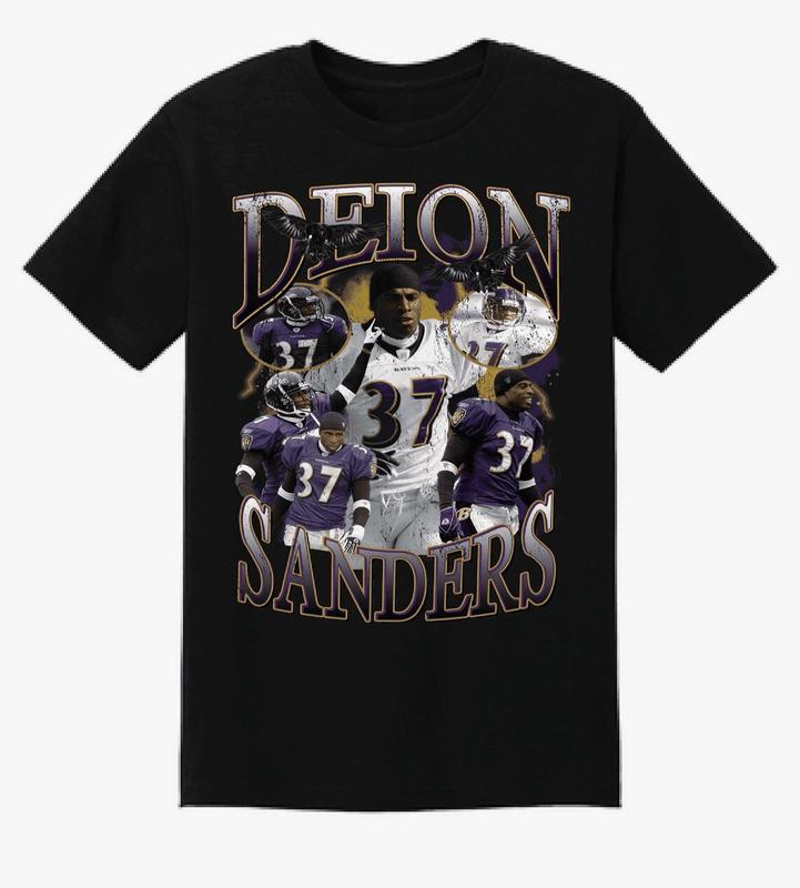 Deion Sanders Ravens Vintage 90'S Style Bootleg Tee Deion Sanders Tee Baltimore Tee For Mens, Womens