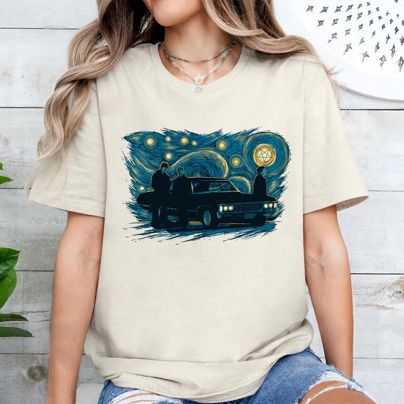 Hunters Night Supernatural T-Shirt, Supernatural T Shirt, Supernatural Dean SAM T Shirt, Gift For Woman and Man Unisex T-Shirt Sweatshirt Hoodie