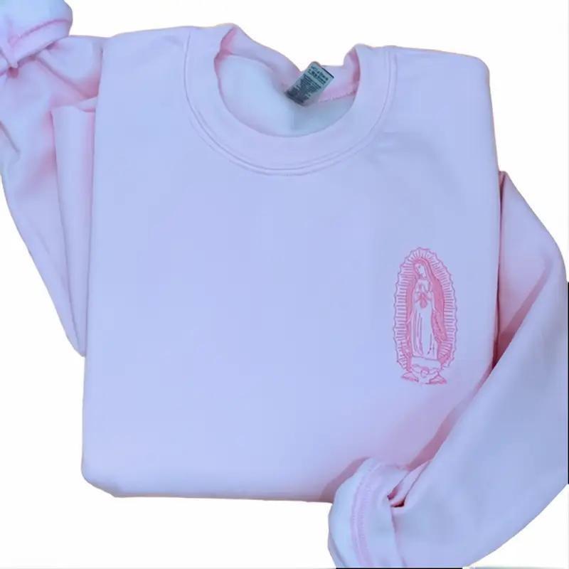 Virgen de Guadalupe Sweatshirt Unisex Classic Collar Printed