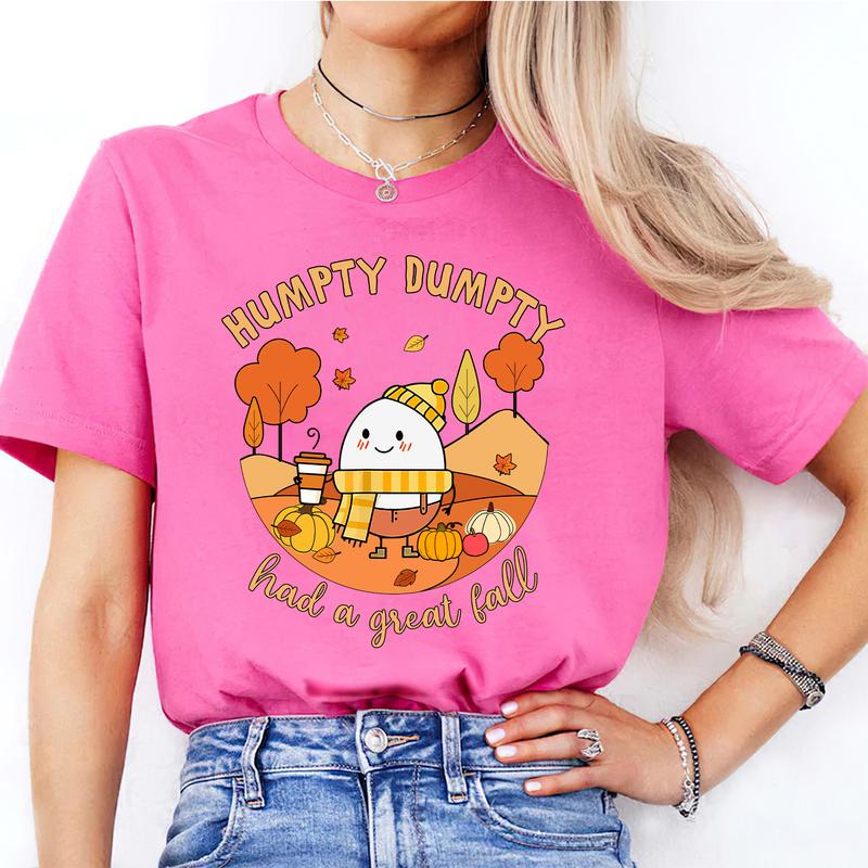 Humpty Dumpty Had A Great Fall Shirt, Teacher Fall Shirt, Cute Humpty Shirt, Fall Gift For Women, Fall Vibes Shirt, It's Fall Y'all, Thanksgiving Grap