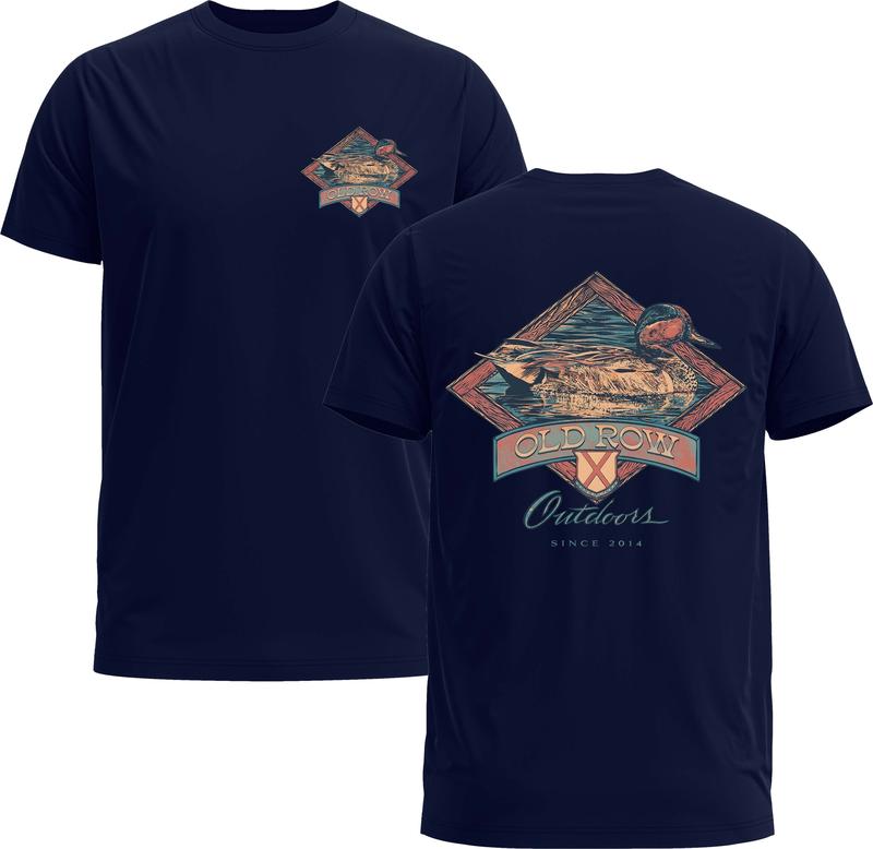 Old Row The Sitting Duck Tee, Old Row Hunting Season Unisex Tee, Gildan 5000 Graphic T-Shirt for Men & Women