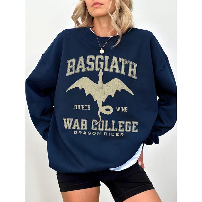Fourth Wing Sweatshirt OFFICIALLY LICENSED, Basgiath War College Sweatshirt, Fourth Wing Dragon Rider, Fantasy Reader Gift, Bookish Sweater