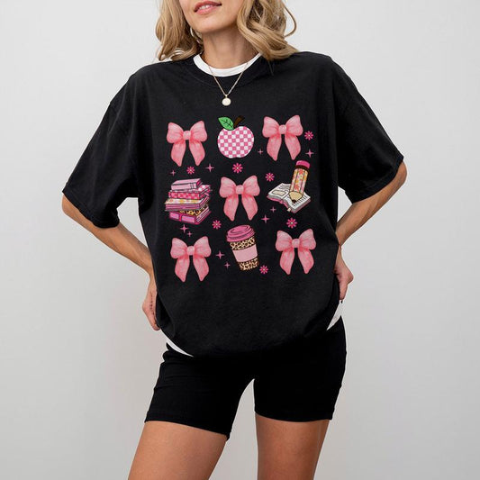 Coquette Teacher Shirt, Retro Teacher Shirt, Back To School Teacher Tee, Teacher Appreciation Gifts, Teacher Birthday Gifts, New Teacher T-Shirt Unise