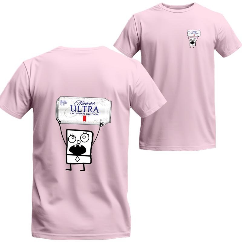 Doodlebob Michelob Ultra Unisex T-shirt, Michelob Short Sleeve Tee, Unisex Shirt, Menswear Top, beer shirt, drinking shirt