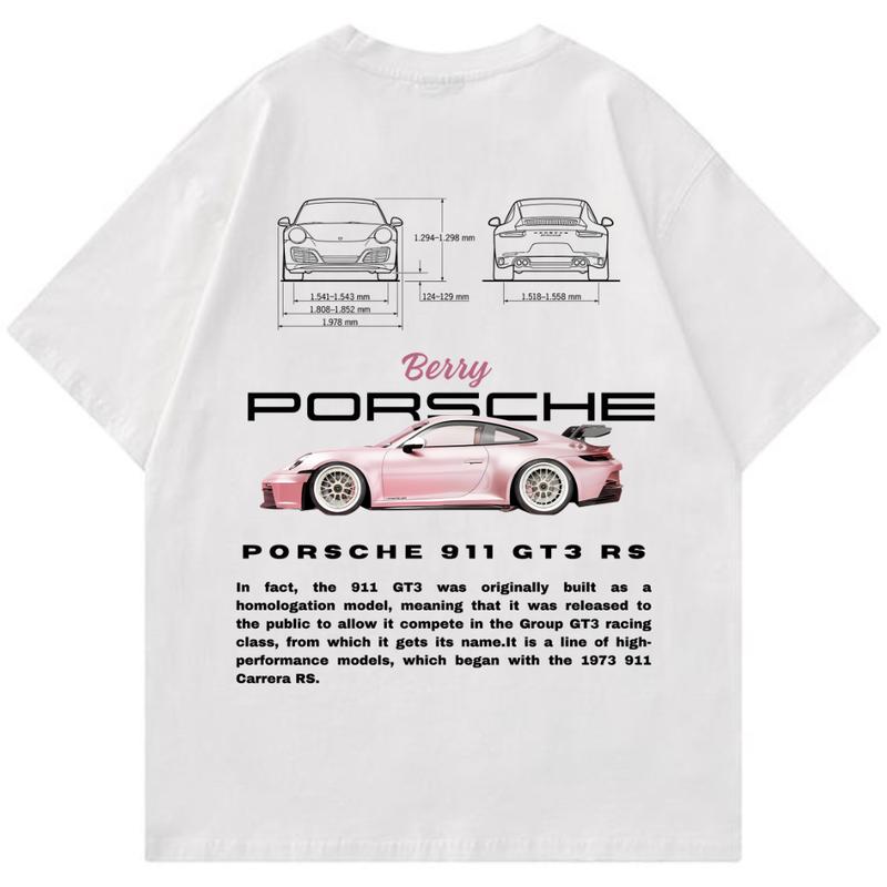 Porsche 911 GT3 RS Pink Bery II T-Shirt, Unisex, Menswear, Street Racing Shirt, Car Shirt, Boyfriend Gift