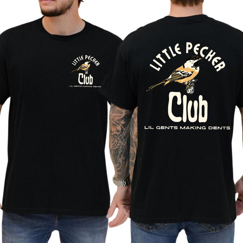 Casual, 2-Side Little Pecker Club T-shirt, Full Color, For Men ,Gift For men, Casual